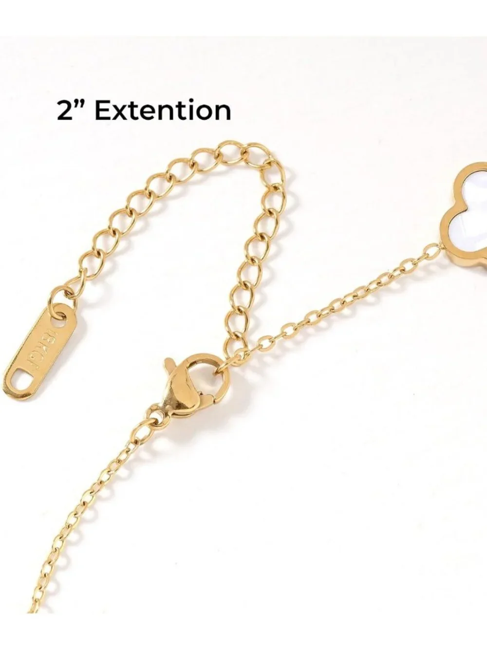 18k Gold Plated Clover Necklace for Women - Adjustable Four-Leaf Charm Jewelry